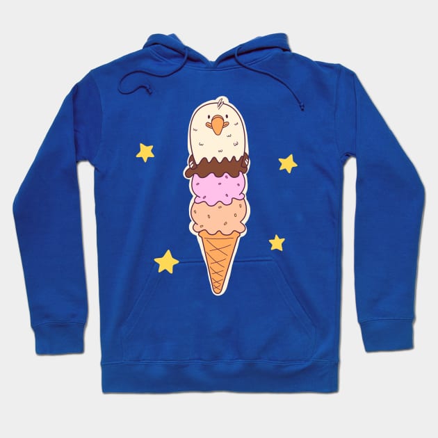 Bald Eagle Ice Cream Hoodie by PIOI